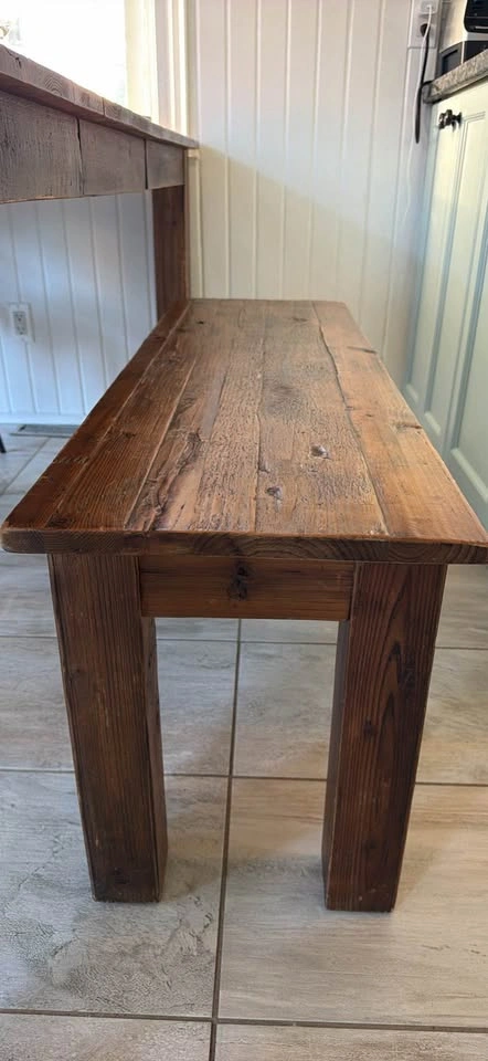 West Elm Extendable Solid Wood Farm Dining Table & Bench - photo 5