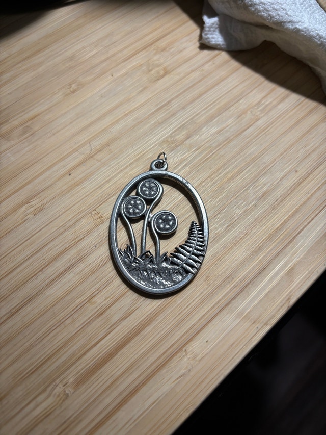 Aliant Xwave 2006 Commemorative Pewter Fiddlehead Pendant