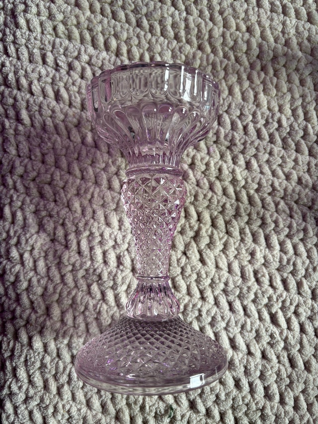 Madison Mackenzie Home Pink Glass Candlestick - photo 3