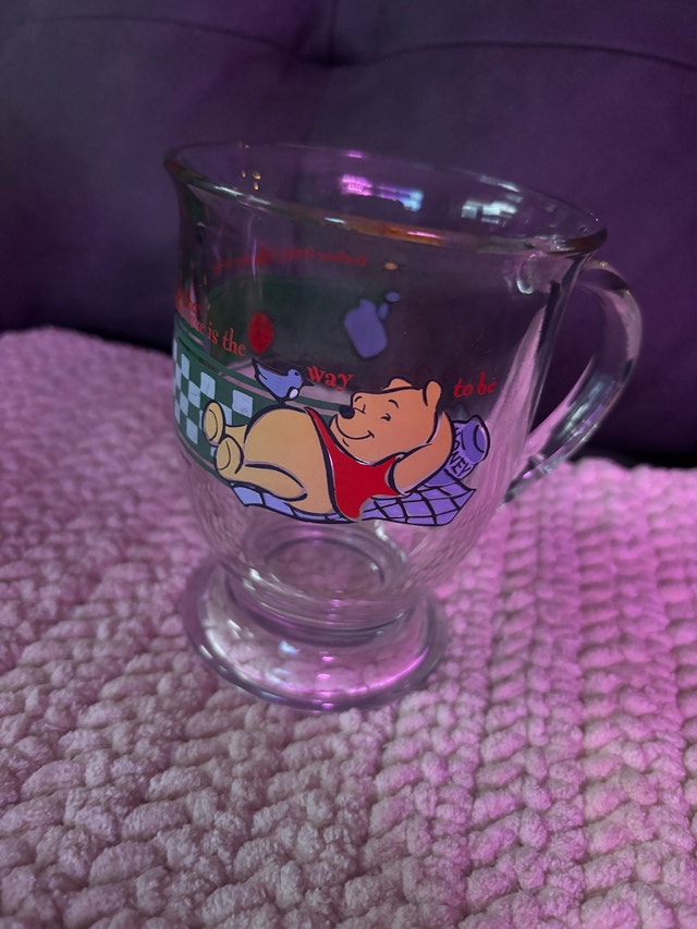 Disney Winnie the Pooh Anchor Hocking Glass Mug