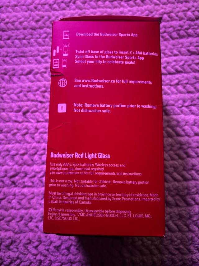 Budweiser Goal-Synced Glass - photo 4