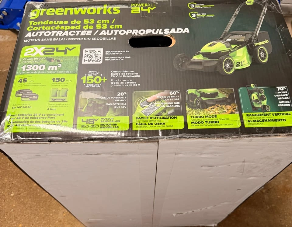 Greenworks 2x24V 21" Self-Propelled Mower with Batteries - photo 4