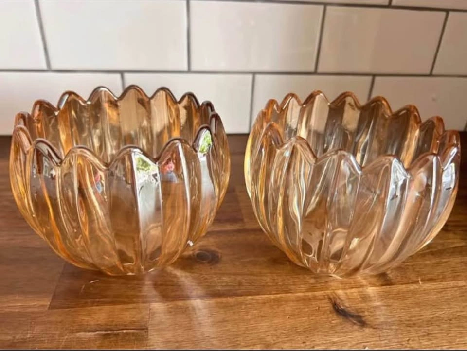 2x Vintage Battery Operated Wall Sconces with Amber Glass - photo 4