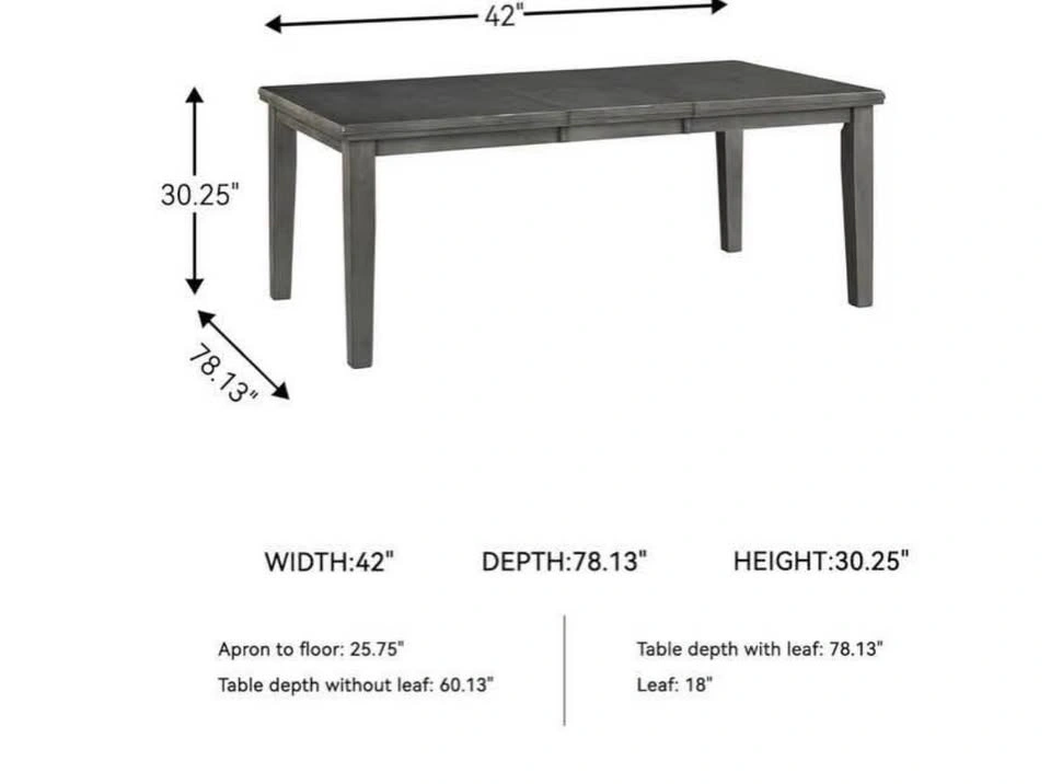 Brand New Charcoal-Black Hallanden Farmhouse Dining Table - photo 4