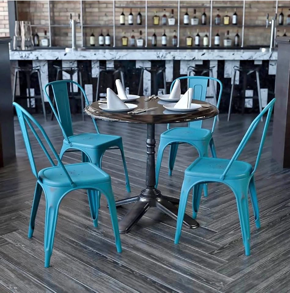 Set of 4x indoor or patio farmhouse rustic dining chairs. Brand