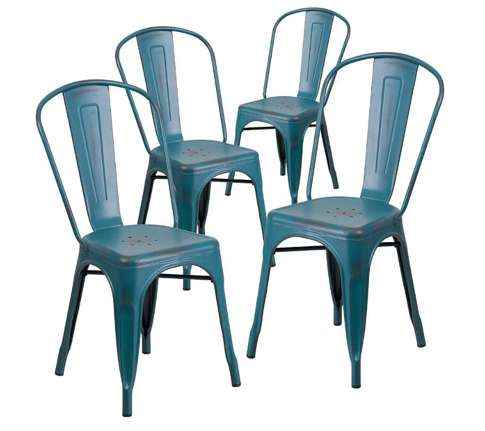 Set of 4x indoor or patio farmhouse rustic dining chairs. Brand - photo 2