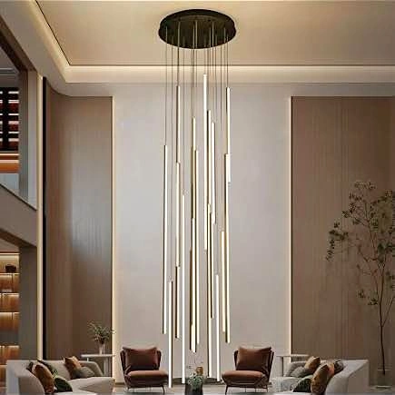 Modern X-Large 20 LED Pendant Ceiling Fixture, Up to 71"