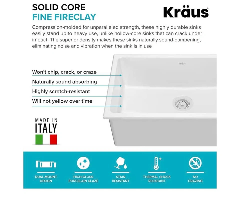 Kraus Farmhouse Fireclay Kitchen Sink - photo 3