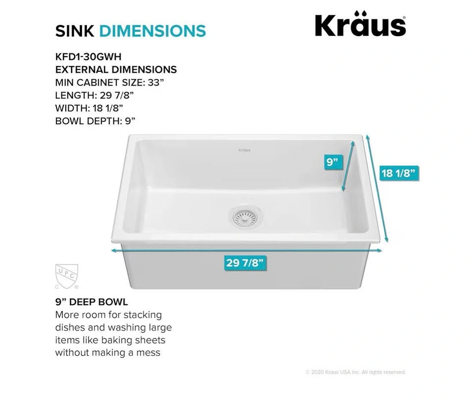 Kraus Farmhouse Fireclay Kitchen Sink - photo 5