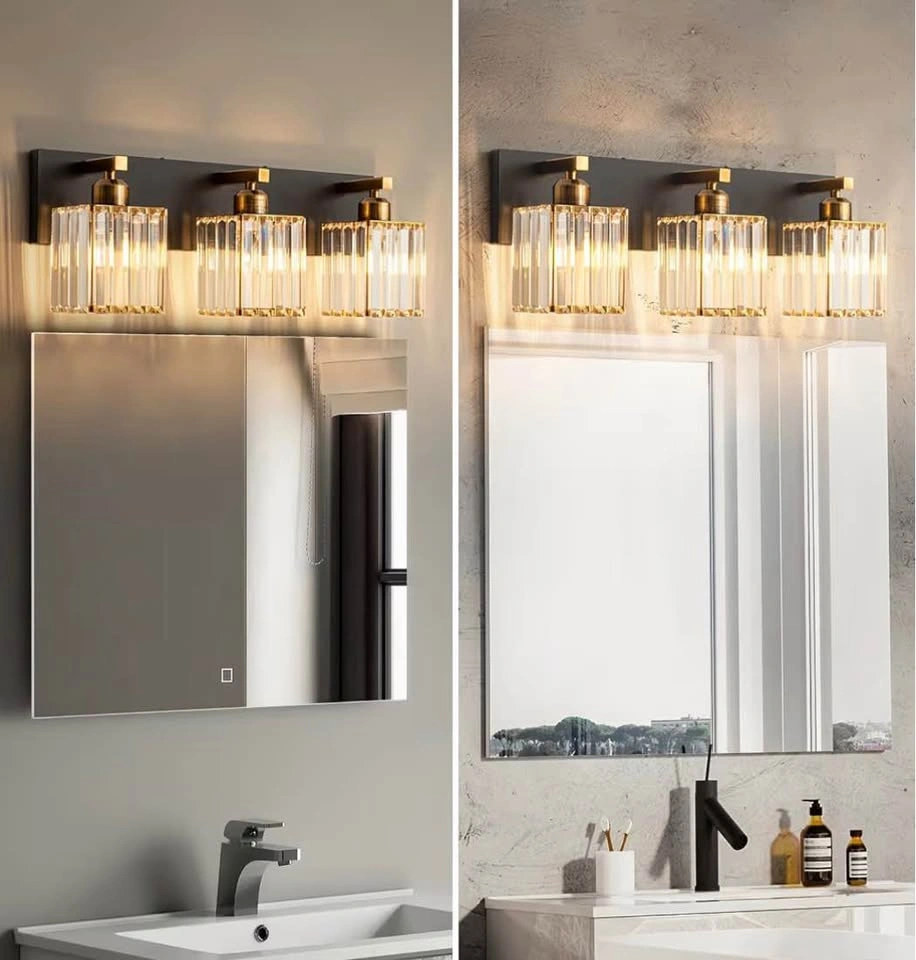 Modern 3-Light Crystal Bathroom Vanity Light - photo 3