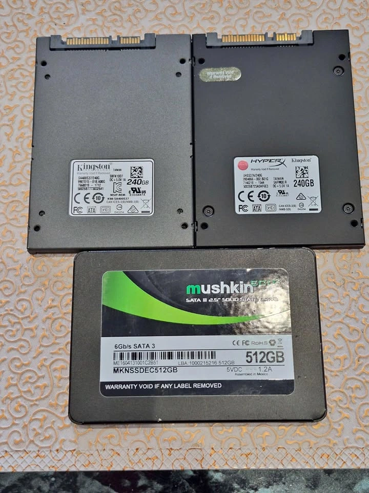 Assorted SSD Storage Drives
