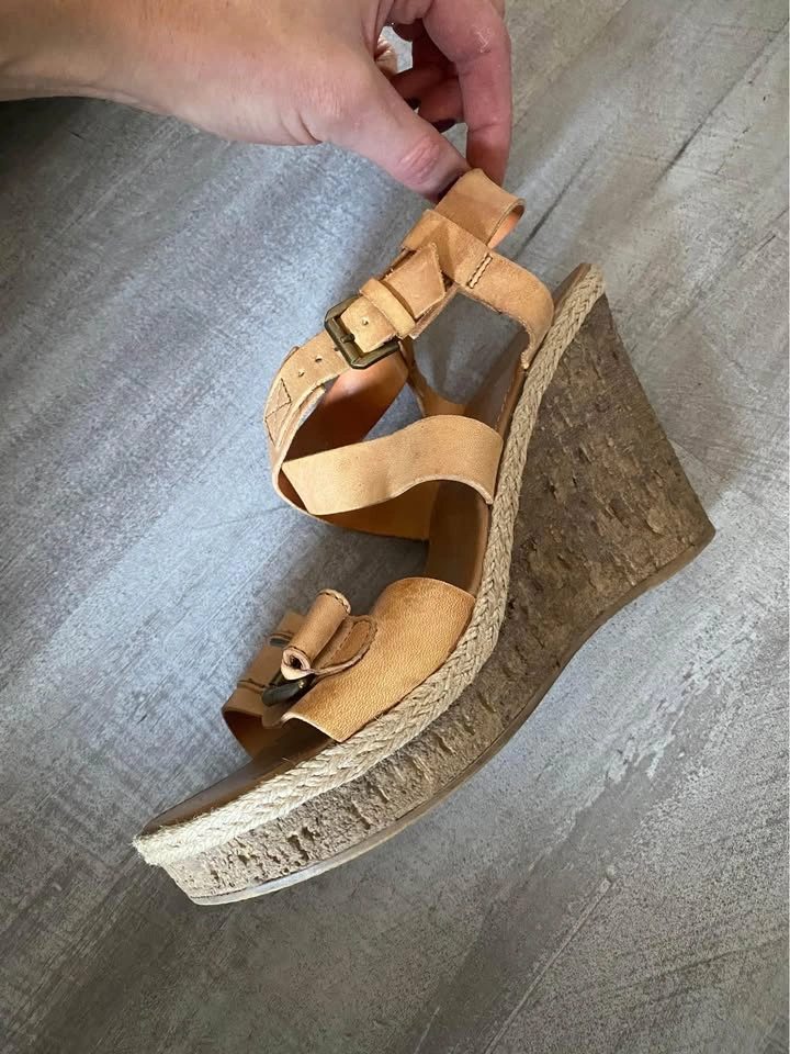 ALDO leather wedge sandals size 9.5 - photo 2