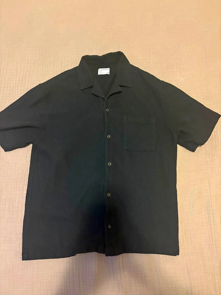 Frank and Oak Camp Collar Waffle Shirt