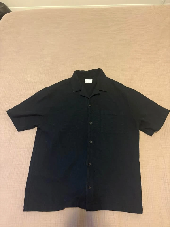 Frank and Oak Camp Collar Waffle Shirt - photo 2