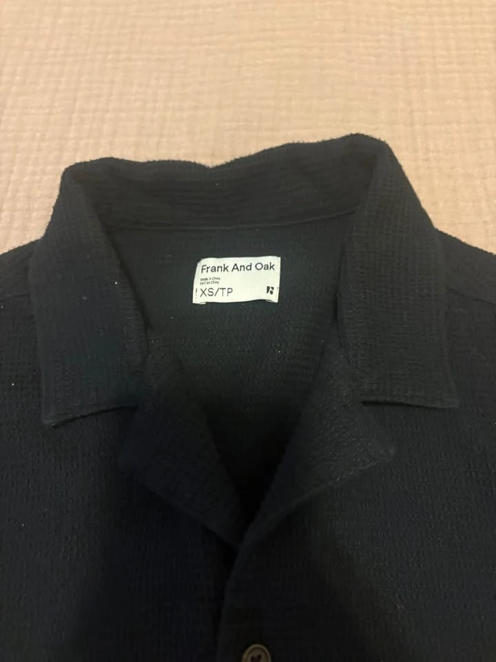 Frank and Oak Camp Collar Waffle Shirt - photo 3