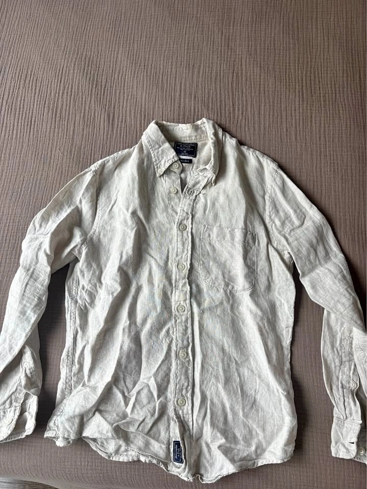 Mens Abercrombie 100% Linen Shirt