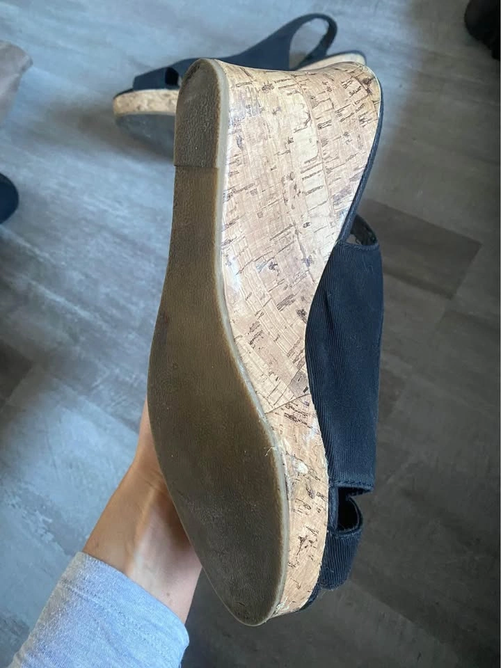Canvas & Cork wedge sandals size 10 - photo 2