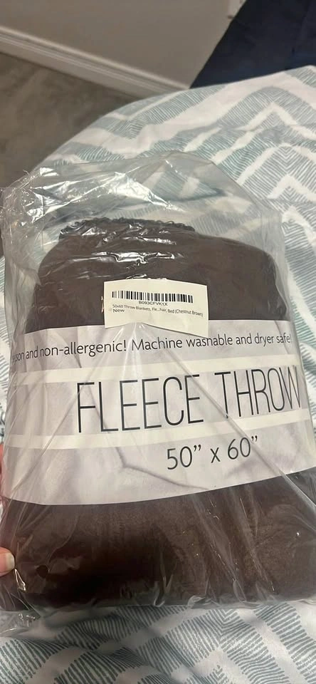 Brown Fleece Throw blanket