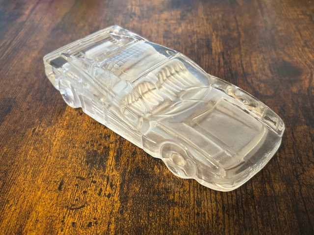 Hofbauer Lead Crystal Glass Ferrari Testarossa Paperweight - photo 2