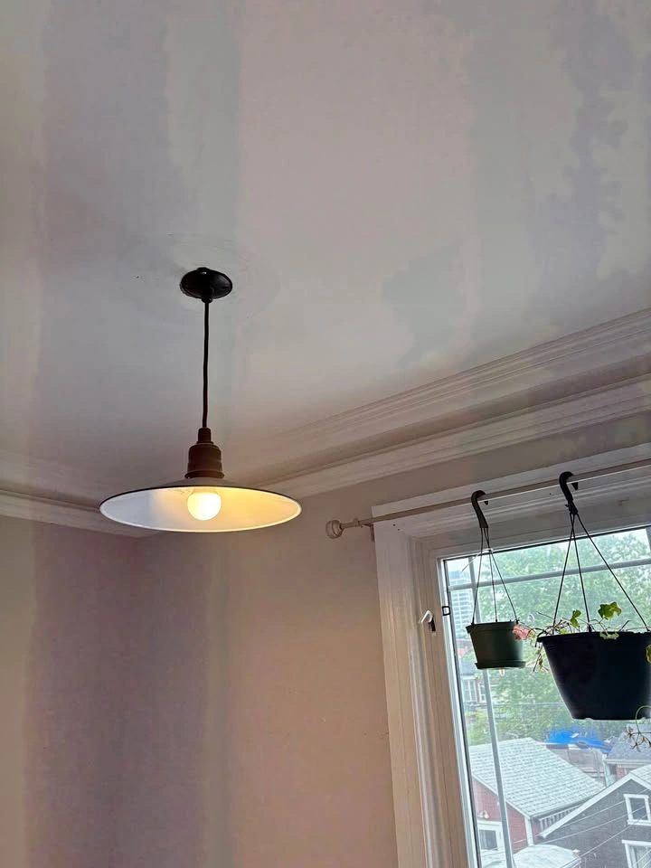 Black metal pendant Light (with bulb and wiring)