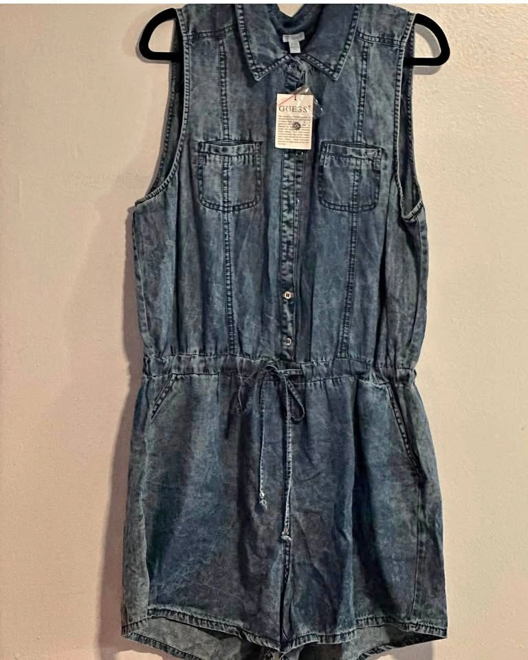 Guess Women's Denim Romper - Size XL