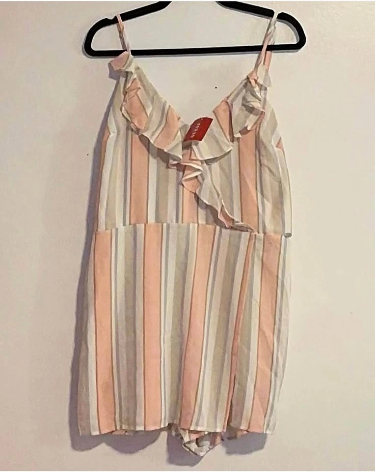 WOMENS Ruffle Romper (Guess) - Size XL
