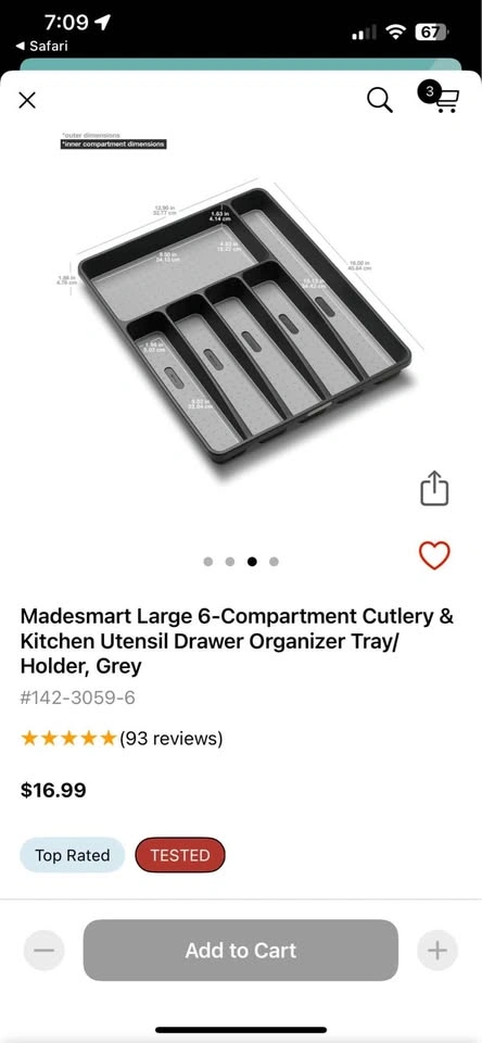 Madesmart Utensils Drawer Organizer x 2 - photo 2