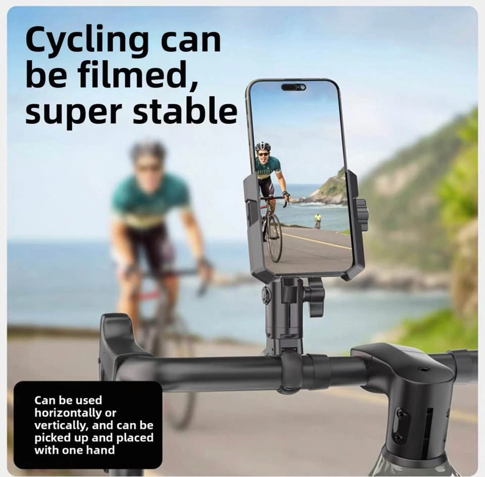 360° Adjustable Bike Phone Mount with LED Light - photo 2