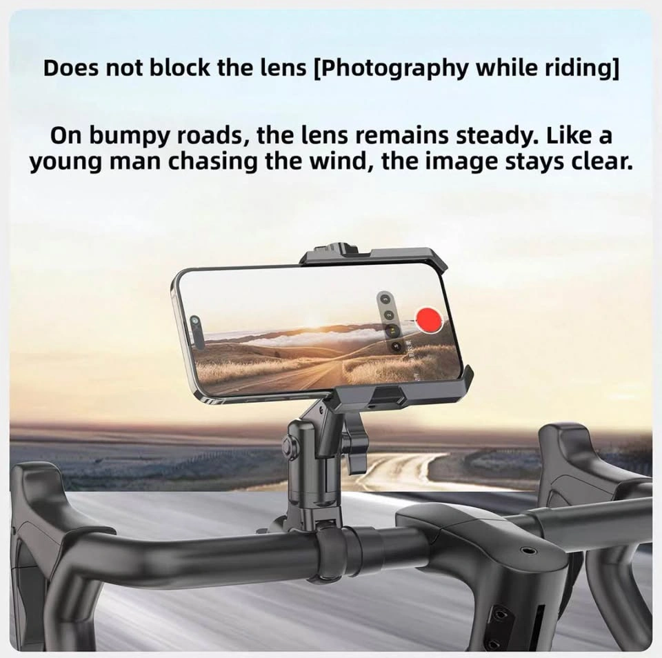 360° Adjustable Bike Phone Mount with LED Light - photo 3