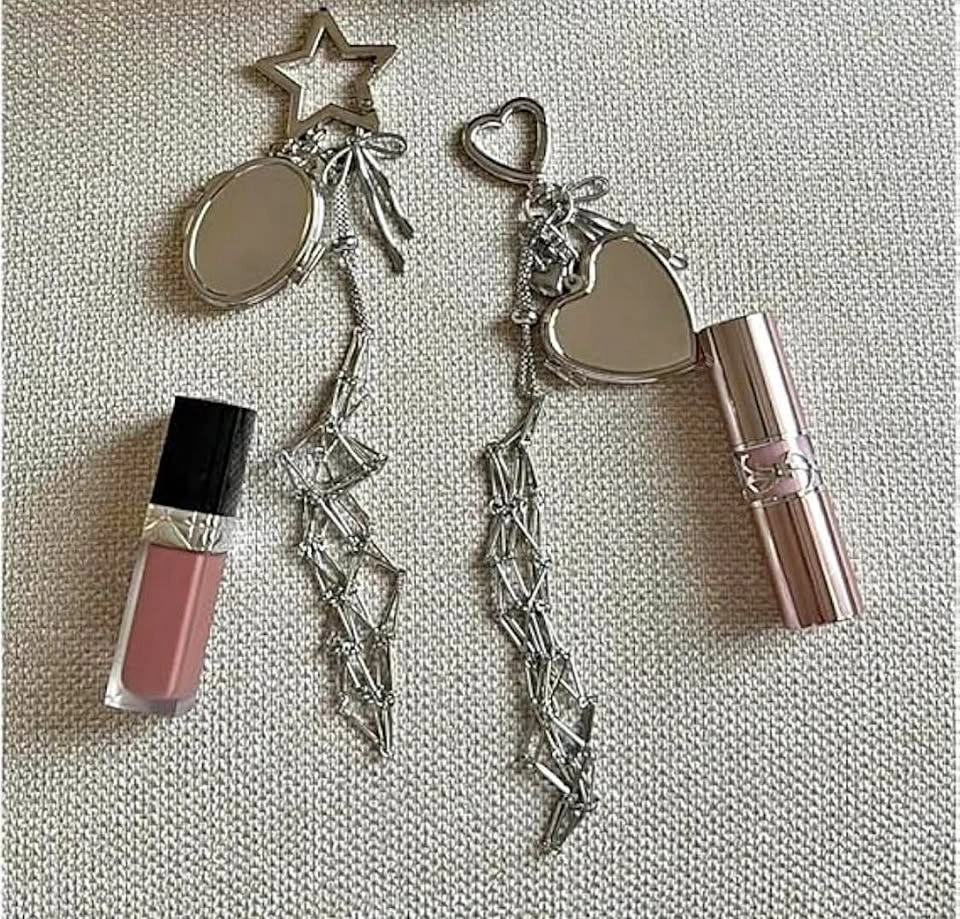 Stainless Steel Lip Gloss/Lipstick Holder with Mirror