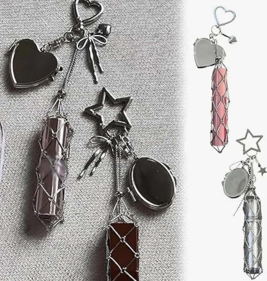 Stainless Steel Lip Gloss/Lipstick Holder with Mirror - photo 2