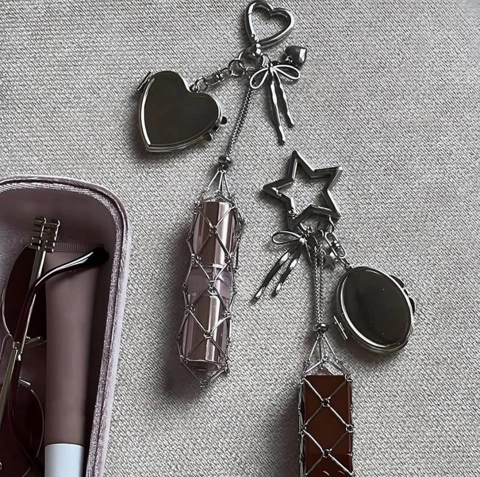 Stainless Steel Lip Gloss/Lipstick Holder with Mirror - photo 3