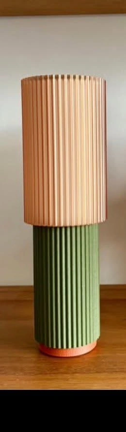 Green Modern Fluted Table Lamp – Contemporary Desk Light - photo 5