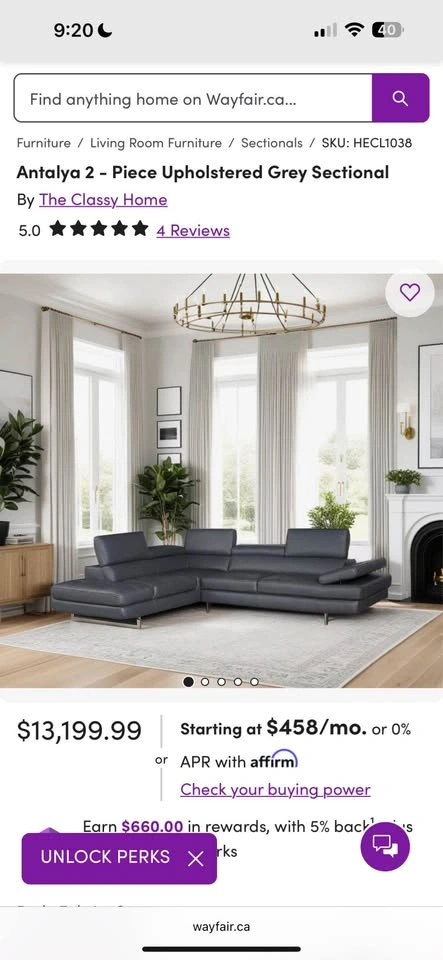 Leather Sectional with Adjustable Headrests - photo 2