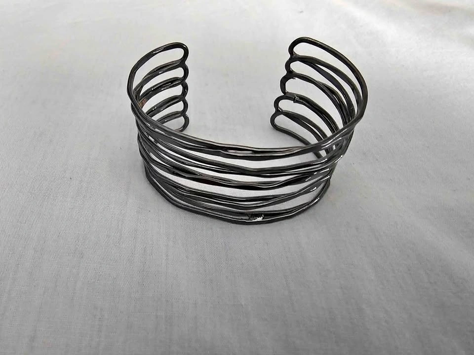 Black Multi-Strand Cuff Bracelet