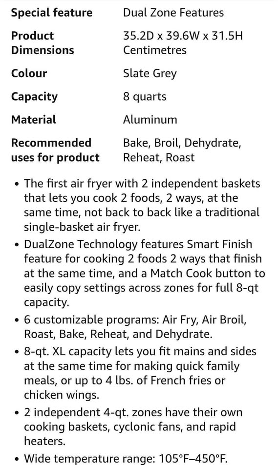 NINJA Dual Air Fryer - photo 4