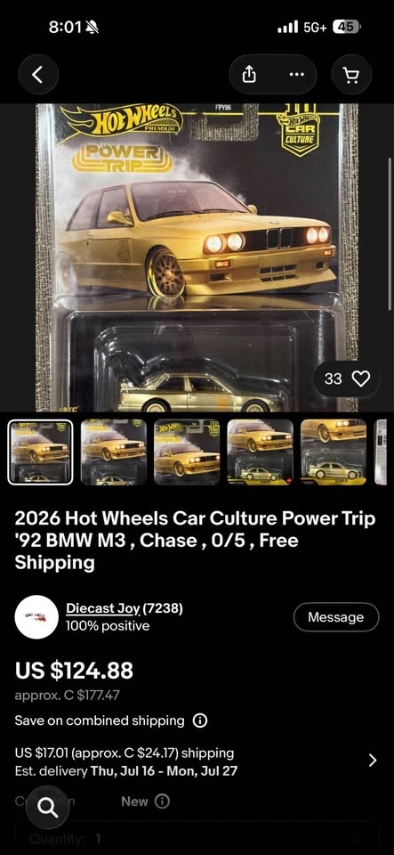 Hot Wheels Premium Car Culture Power Trip BMW M3 0/5 Chase - photo 2
