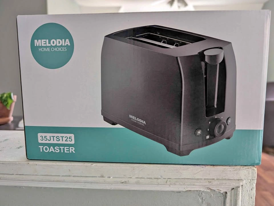 Melodia Home Choices 2-Slice Toaster - Brand New in Box (Black)
