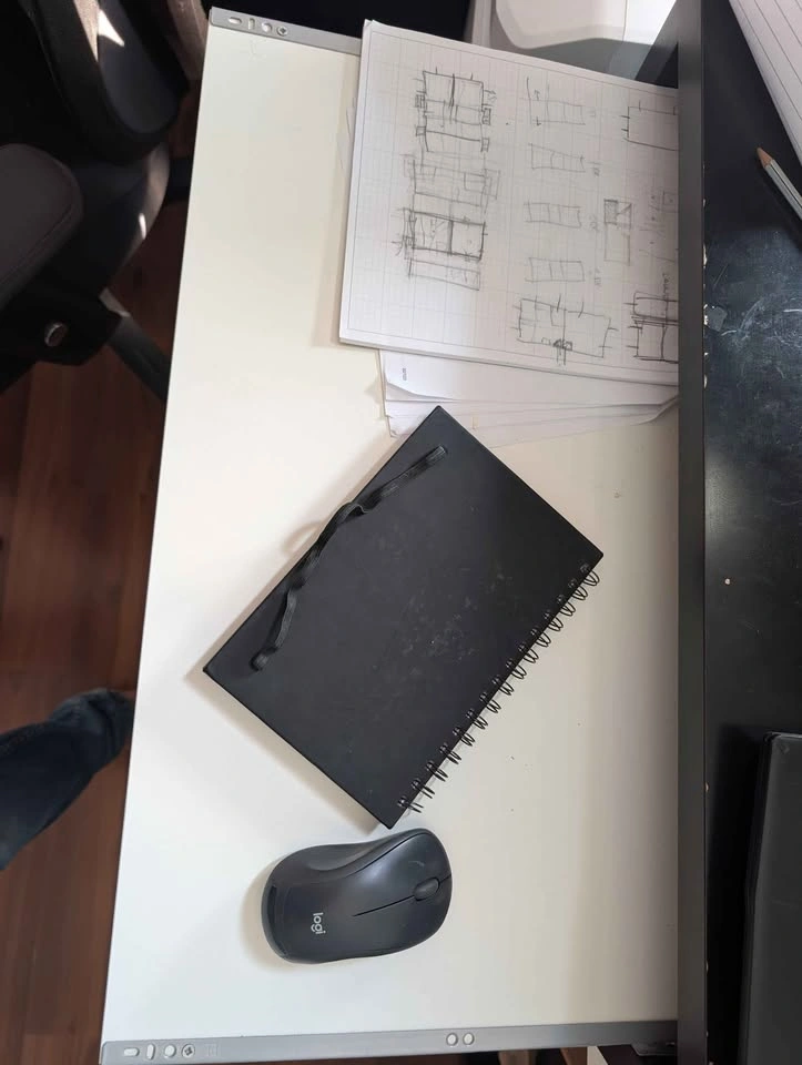 Black and White Office Desk with Drawer - photo 3