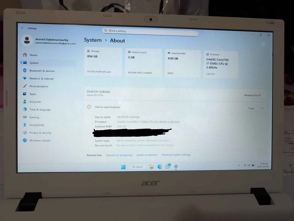 Acer Aspire E5-573G Laptop - Intel Core i7-5500U - photo 2