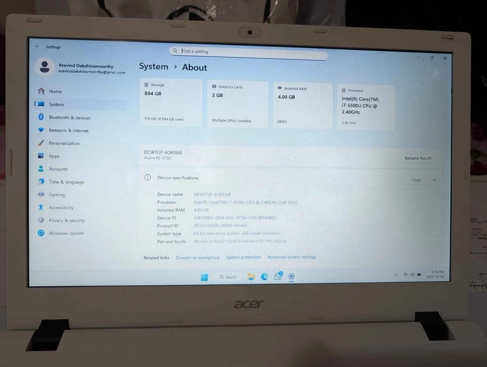 Acer Aspire E5-573G Laptop - Intel Core i7-5500U - photo 4