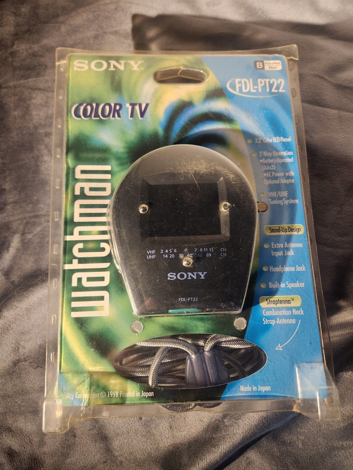 Vintage Sony Watchman FDL-PT22 Handheld LCD Color TV Japan - photo 2