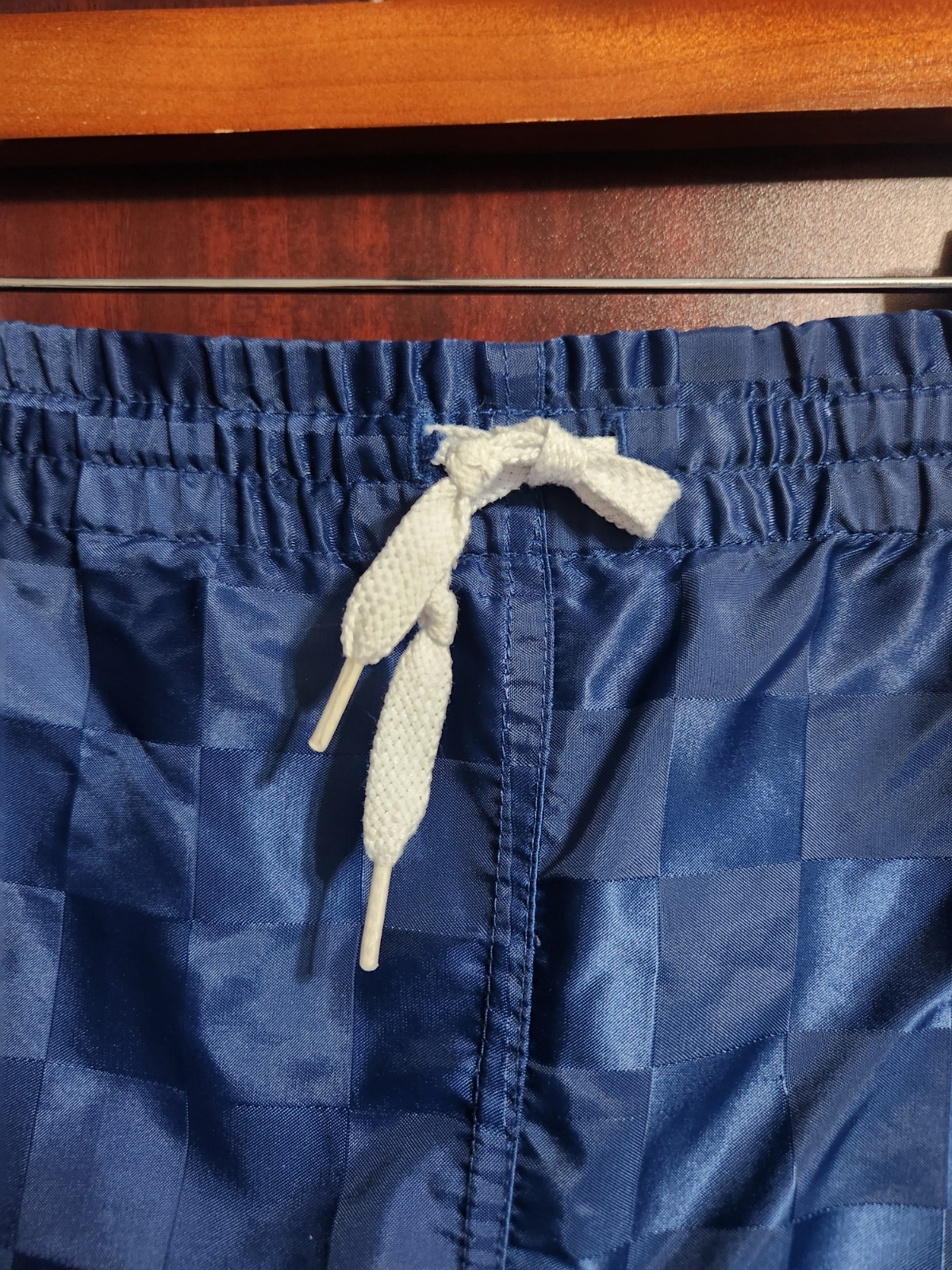 VTG UMBRO CHECKERBOARD UNISEX SHORTS Large BLUE - photo 3
