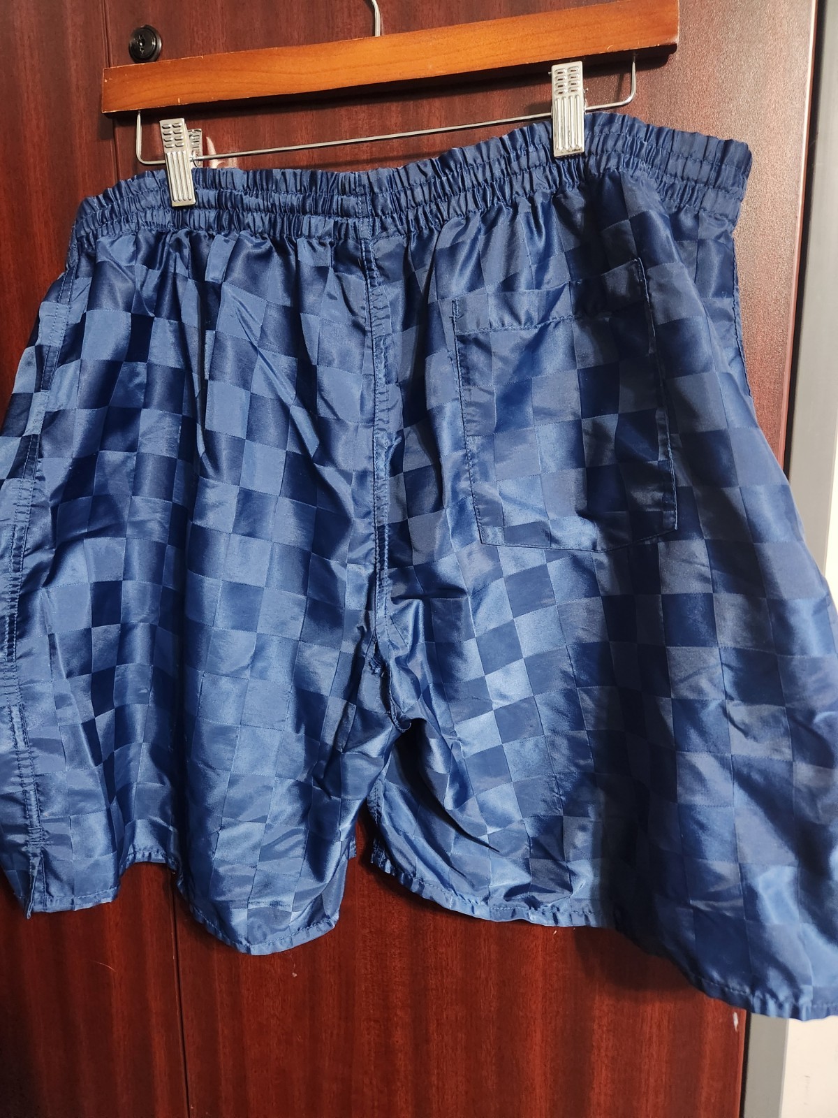 VTG UMBRO CHECKERBOARD UNISEX SHORTS Large BLUE - photo 4