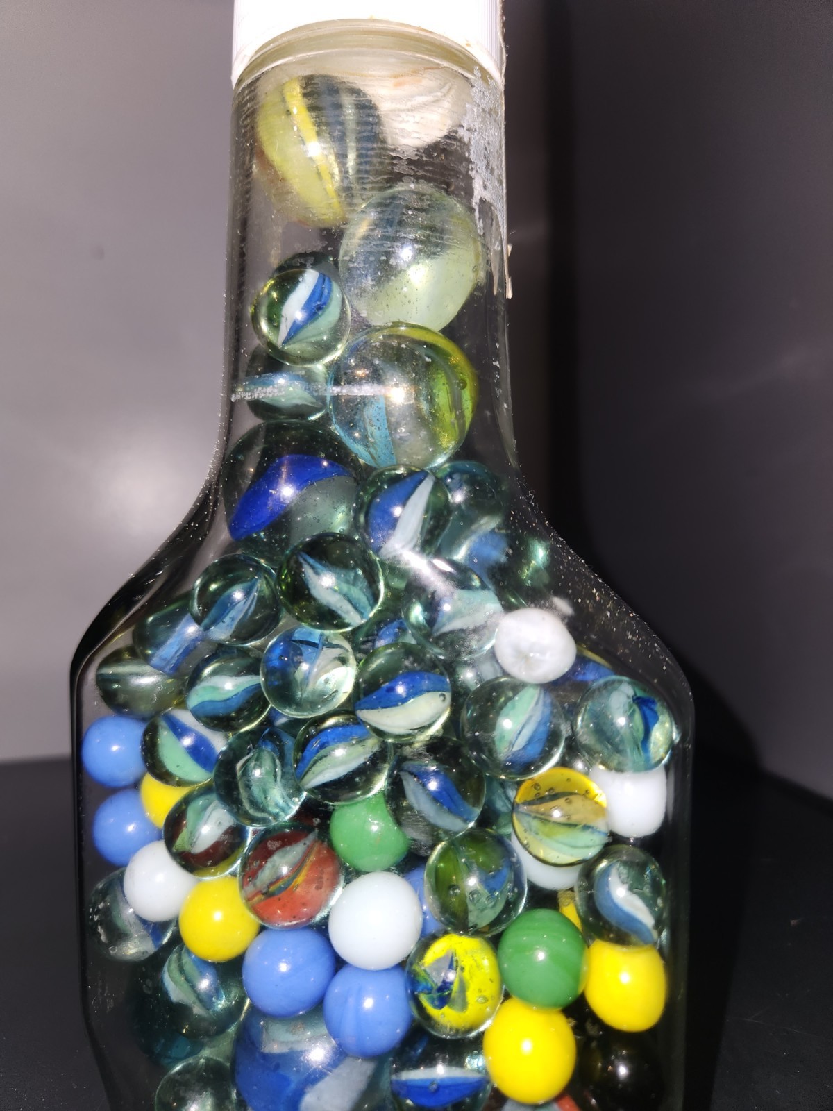 Vintage Glass Marble Lot – Cat’s Eye, Opaque & Clear Marbles - photo 2