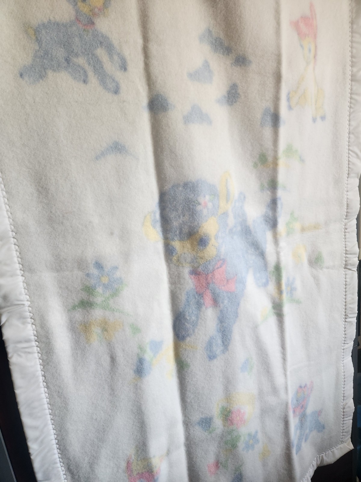 Vintage Esmond Baby Blanket Pastel Nursery Animals 1970s - photo 5