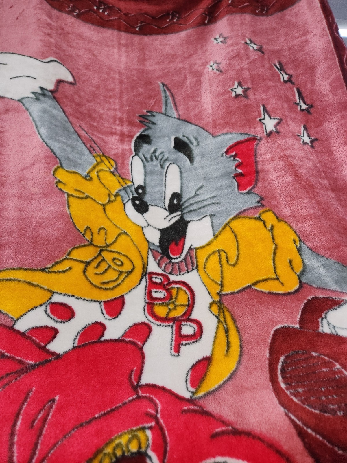 Vintage 90s Tom and Jerry Fleece Blanket Hip Hop Rap Style - photo 4