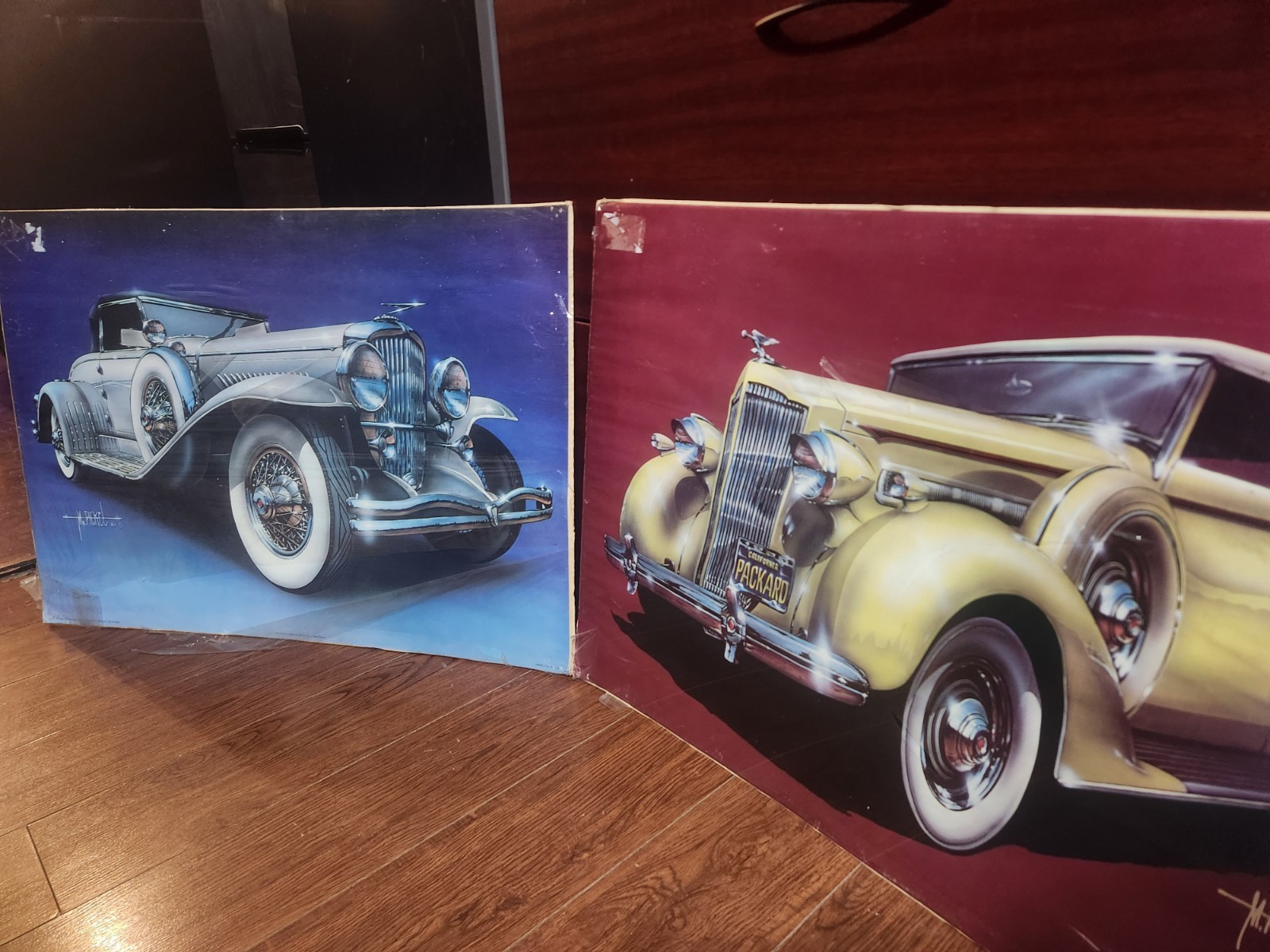 RARE Vintage Mike Pickel 1932 Duesenberg Airbrush 1982 Poster