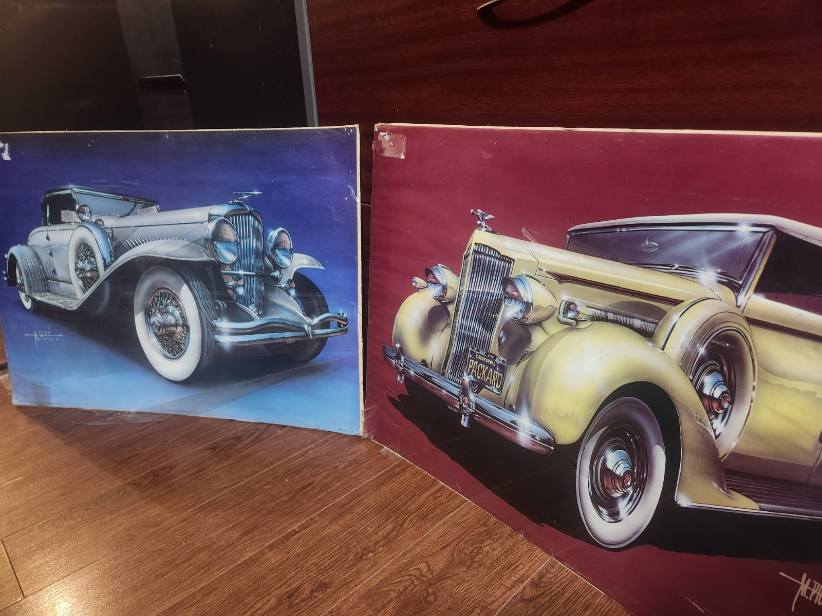 RARE Vintage Mike Pickel 1932 Duesenberg Airbrush 1982 Poster - photo 2