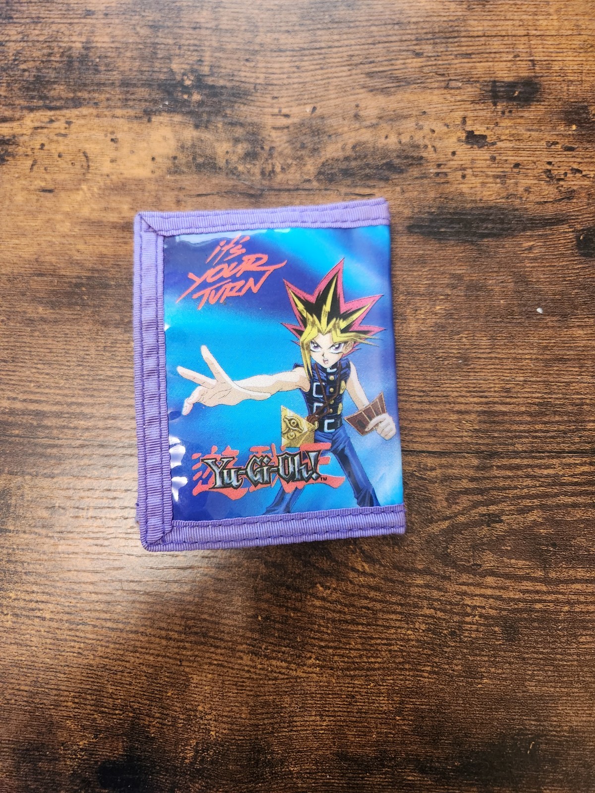 Vintage Yu Gi Oh Trifold Wallet Retro Anime Purple 1996